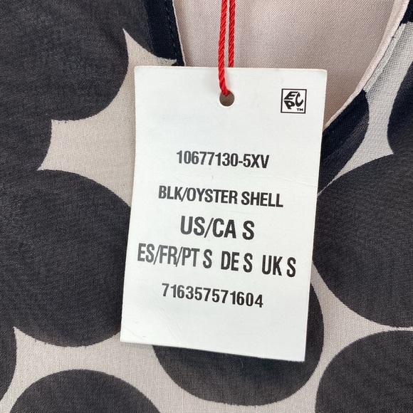 Anne Klein sleeveless maxi dress polka dots chiffon texture cinch waist S - Picture 4 of 14